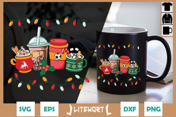 Christmas Sport Drinks Football Graphics for Crafts